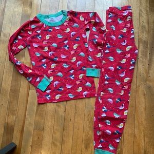 Hanna Andersson Pajamas size 140 US 10. Snowbirds!